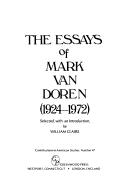 The essays of Mark van Doren (1924-1972)