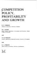 Cover of: Competition policy, profitability, and growth