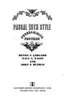 Cover of: PASCAL with style by Henry F. Ledgard