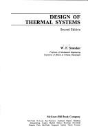 Design of thermal systems by W. F. Stoecker