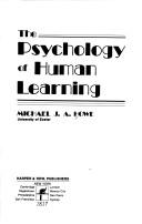 Cover of: The psychology of human learning