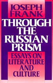 Cover of: Through the Russian prism by Frank, Joseph