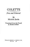Cover of: Colette: free and fettered