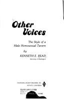 Cover of: Other voices: the style of a male homosexual tavern