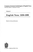 English verse, 1830-1890