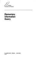 Cover of: Elementary information theory