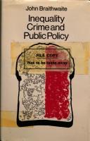 Cover of: Inequality, crime, and public policy