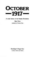 October 1917 : a social history of the Russian Revolution