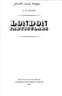 Cover of: London particulars
