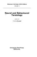Cover of: Neural and behavioural teratology