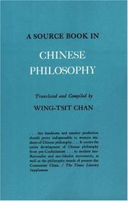 Cover of: A Source Book in Chinese Philosophy
