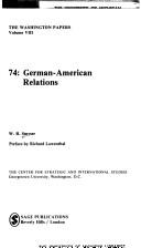 Cover of: German-American relations