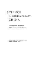 Cover of: Science in contemporary China