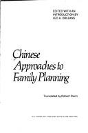Cover of: Chinese approaches to family planning