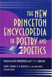 The New Princeton encyclopedia of poetry and poetics by Alex Preminger, T. V. F. Brogan