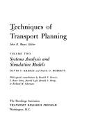 Cover of: Techniques of transport planning.