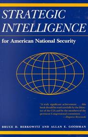 Cover of: Strategic Intelligence for American National Security: (Paperback with new afterword)