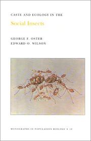 Cover of: Caste and Ecology in the Social Insects. (MPB-12) (Monographs in Population Biology)