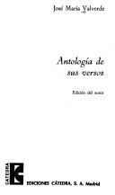 Cover of: Antología de sus versos