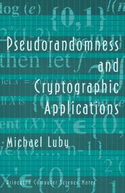 Pseudorandomness and cryptographic applications