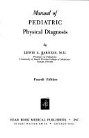 Cover of: Manual of pediatric physical diagnosis