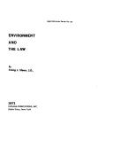 Cover of: Environment and the law by Irving J. Sloan