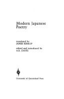 Cover of: Modern Japanese poetry