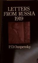 Letters from Russia, 1919 by P. D. Ouspensky