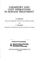 Cover of: Chemistry and unit operations in sewage treatment
