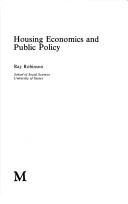 Housing economics and public policy
