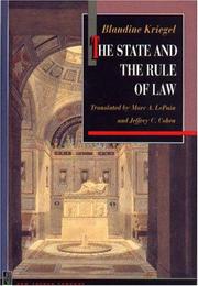 Cover of: The state and the rule of law by Blandine Kriegel