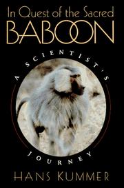 In quest of the sacred baboon by Hans Kummer