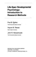 Cover of: Life-span developmental psychology: introduction to research methods