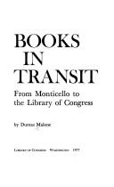 Cover of: Books in transit: from Monticello to the Library of Congress