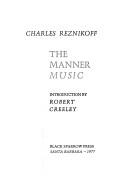 Cover of: The manner music