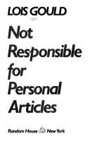Cover of: Not responsible for personal articles