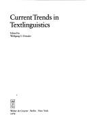 Cover of: Current trends in textlinguistics