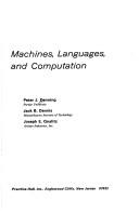 Machines, languages, and computation by Peter J. Denning