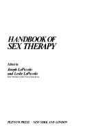 Cover of: Handbook of sex therapy