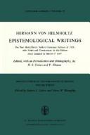 Cover of: Epistemological writings by Hermann von Helmholtz
