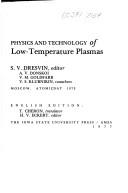 Physics and technology of low-temperature plasmas by S. V. Dresvin