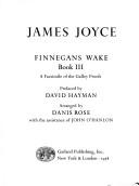 Finnegans wake. Book 3 : a facsimile of the galley proofs