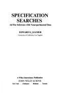 Specification searches : ad hoc inference with nonexperimental data