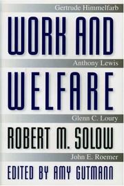 Cover of: Work and welfare