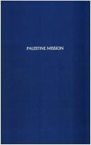 Cover of: Palestine mission: a personal record