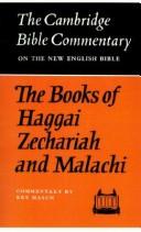 The books of Haggai, Zechariah and Malachi