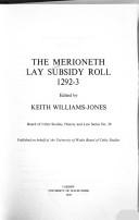 The Merioneth lay subsidy roll, 1292-3