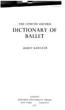 Cover of: The Concise Oxford dictionary of ballet