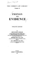 Law of evidence by Sidney L. Phipson