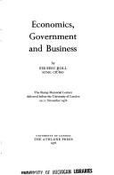 Economics, government and business